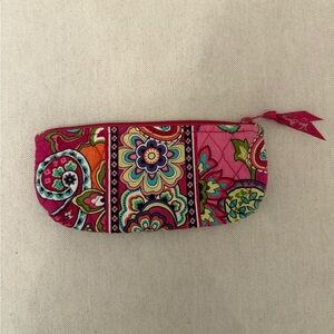 EUC Vera Bradley Pink Swirls Rare pencil case / makeup pouch.